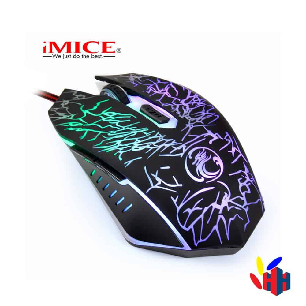 CHUỘT MÁY TÍNH GAMING MOUSE GAMING IMICE X5 DÂY DÙ – LED 7 MÀU