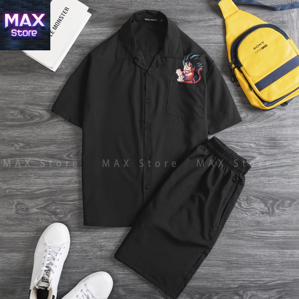 Bộ ngủ nam đi biển nam nữ chất liệu lụa gió sợi tre thoáng mát mã Q55Q