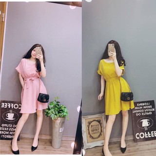 Đầm phối ren bo eo