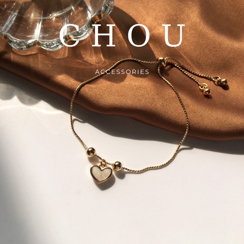 Vòng Tay Trái Tim Dây Rút | CHOU ACCESSORIES |