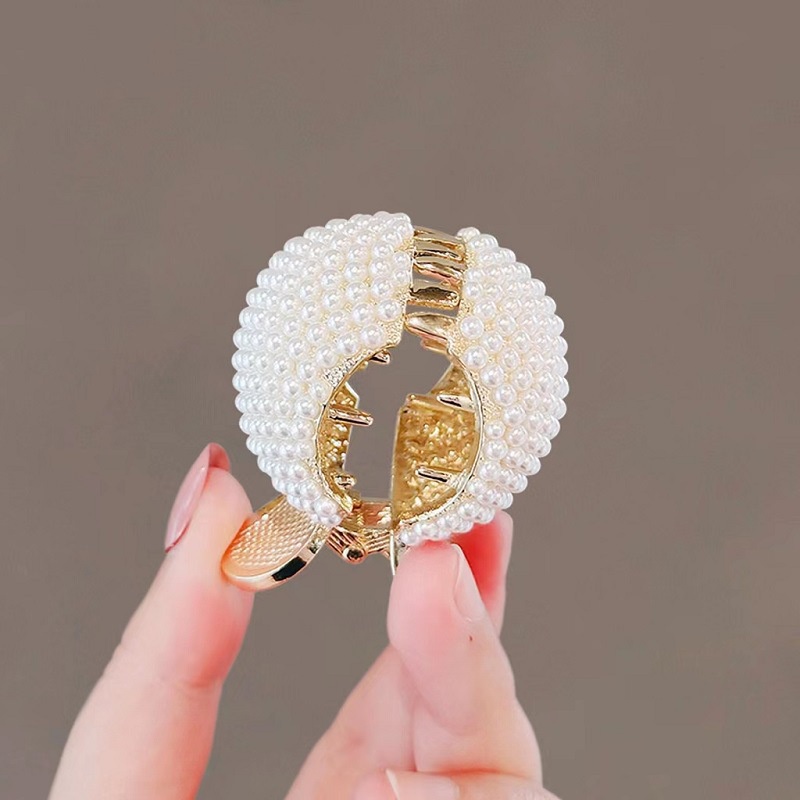 Kẹp tóc MANYUE kim loại đính hạt long lanh phong cách Hàn Quốc thời trang