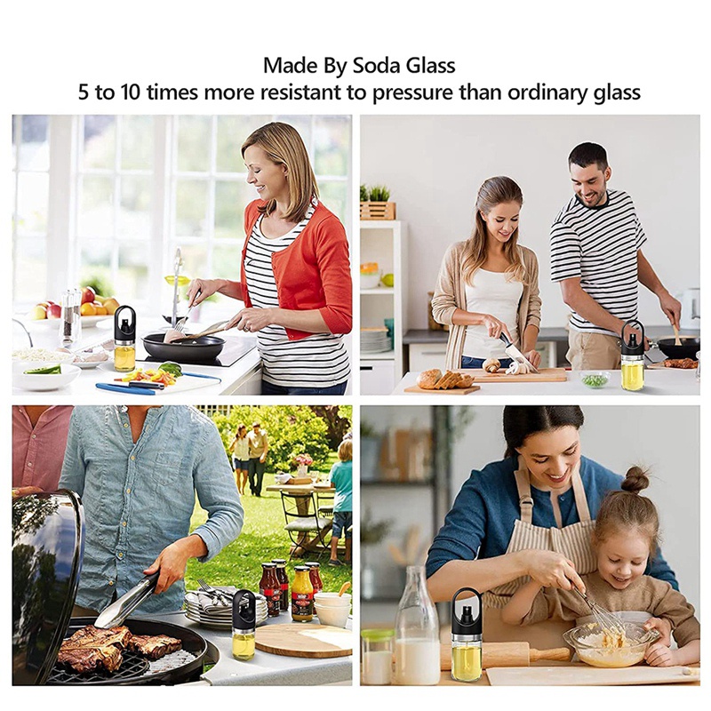 Set 2 bình xịt dầu nấu ăn/nấu ăn/nấu ăn tiện dụng