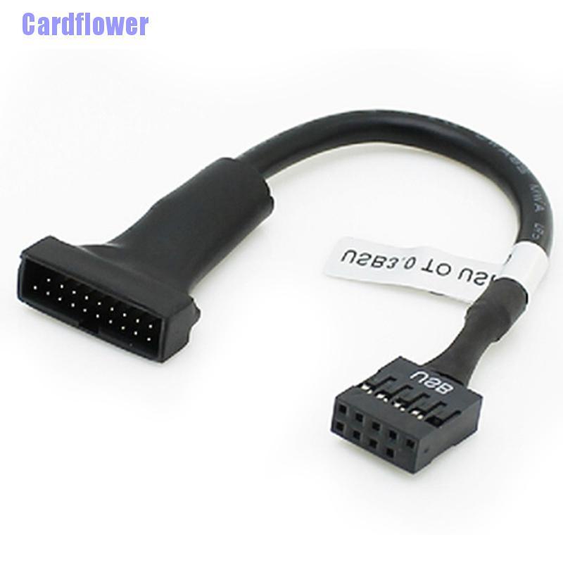 Cardflower  19/20 Pin USB 3.0 Female To 9 Pin USB 2.0 Male Motherboard Header Adapter Cord