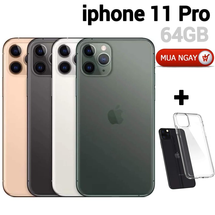 Điện thoại Apple iPhone 11 Pro 64GB + ốp lưng bảo vệ - Hàng mới 100% chưa kích hoạt | WebRaoVat - webraovat.net.vn