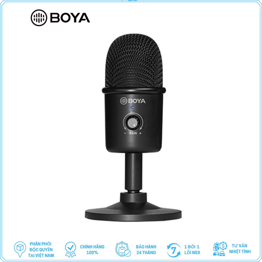 [MẪU MỚI - BẢO HÀNH 2 NĂM]  BOYA BY-CM3 - Mic thu âm cổng USB dành cho Laptop - Hàng Chính Hãng