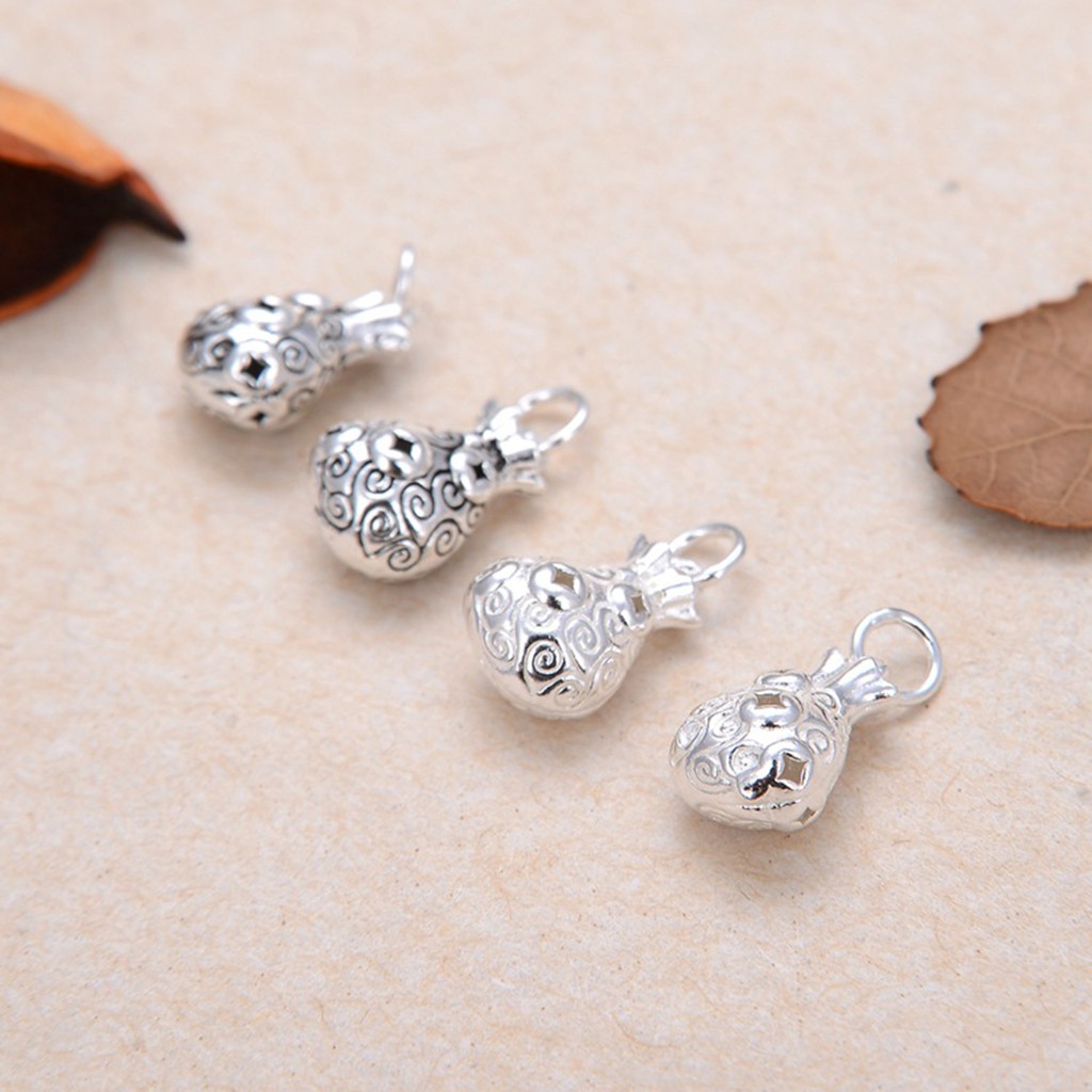 Charm bạc túi tài lộc treo - NQ Jewelry