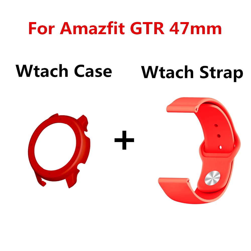 For Xiaomi Huami Amazfit GTR 47mm Smart Watch 22mm Replacement Watch Band+PC Case Cover