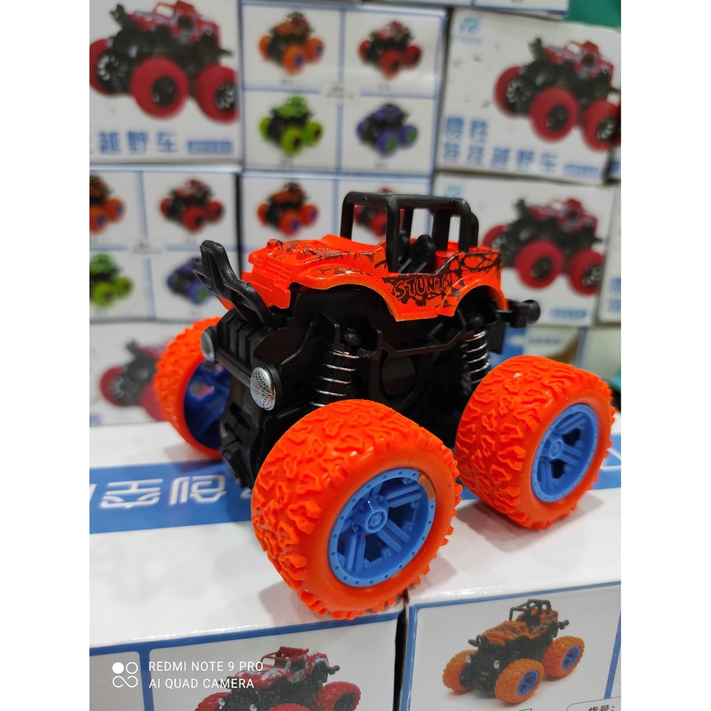 Xe Địa Hình Monter Nhào Lộn Xoay 360 Độ Có Giảm Xốc Chạy Bánh Đà Vui Nhộn Cho Bé