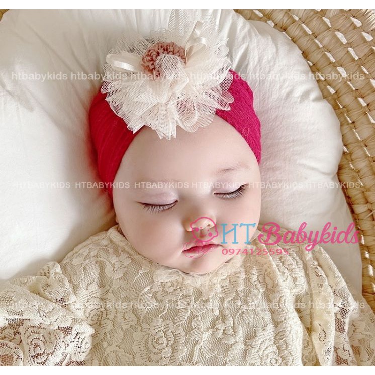 Tuban Băng Đô Tóc Len Gân Hoa Tuyết Phong Cách Hàn Quốc Đáng Yêu Cho Bé Gái