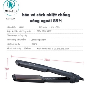 Máy ép tóc KEMEI KM329 và dầu dưỡng tóc