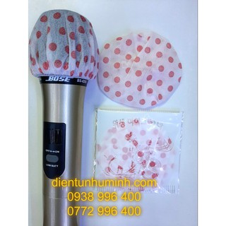 10 cái Đầu bọc Micro bằng vải ngăn khuẩn dùng 1 lần trong Karaoke