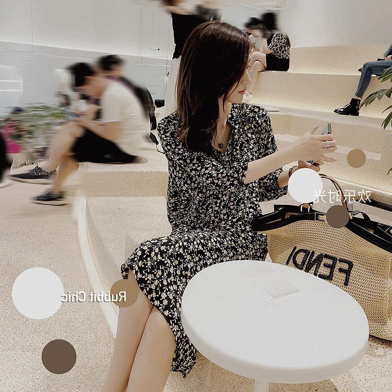 Váy Đầm Hoa Nhí Tay Dài Nhấn Eo Thời Trang Cao Cấp 2022 Cho Nữ Tặng Thắt Lưng