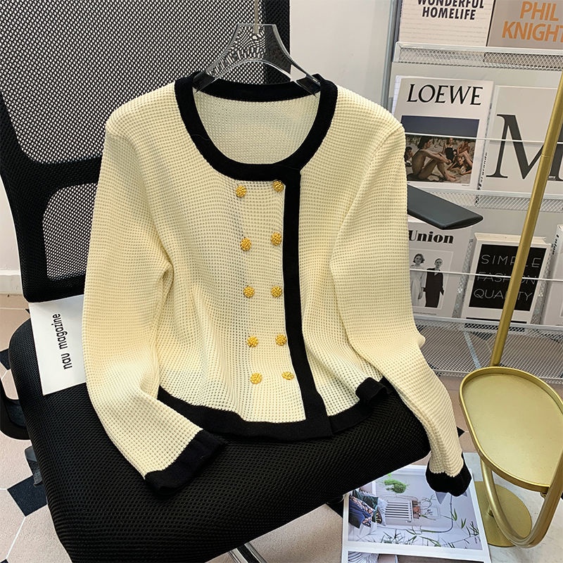Áo Dệt Kim Dáng Ngắn Cỡ Lớn Phong Cách Phương Tây Thời Trang Cho Nữ