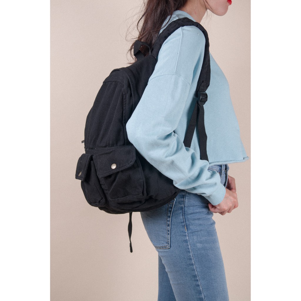 Casual Canvas Backpack Ver.3 - Balo vải nữ