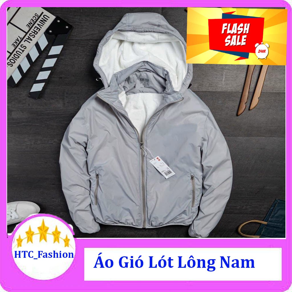 Áo GIÓ LÓT LÔNG CỪU NAM, Áo Khoác Vải Dù Lót Lông Chống Nước, Siêu Ấm, hàng VNXK chất đẹp, giá rẻ- Htc