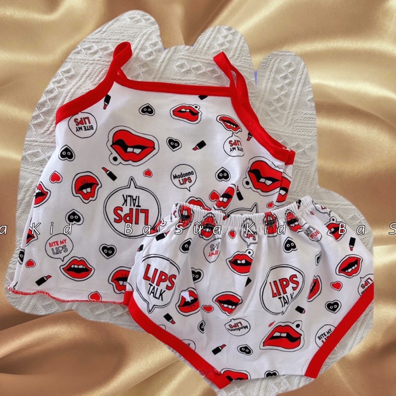 Bộ Hai Dây Quần Chip Xinh Xắn Cho Bé Gái 5-18kg, Vải Cotton Mềm Mịn, Nhiều Họa Tiết In Siêu Dễ Thương