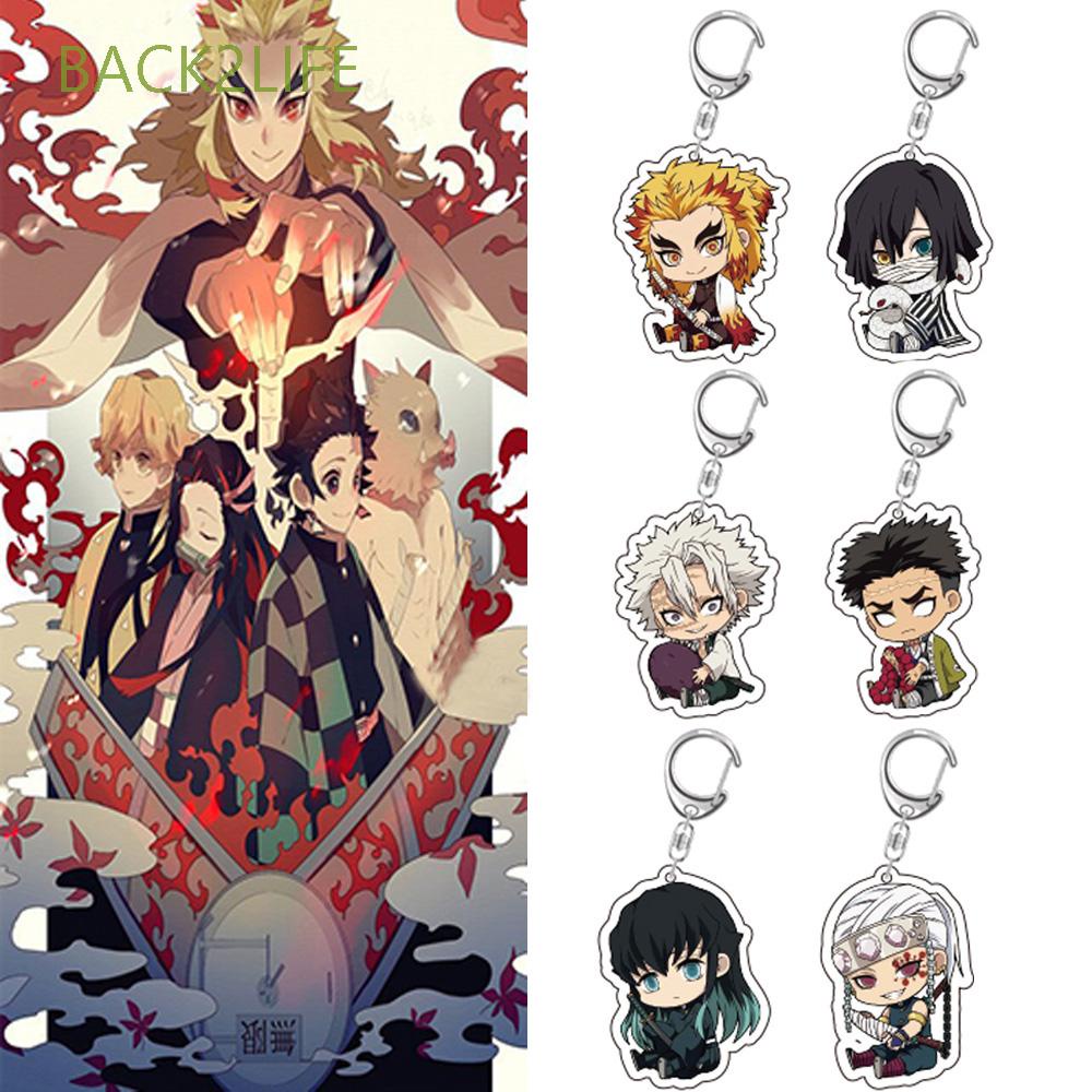Móc khóa bằng acrylic họa tiết hoạt hình Demon Slayer dễ thương cho nam và nữ 2LIFE