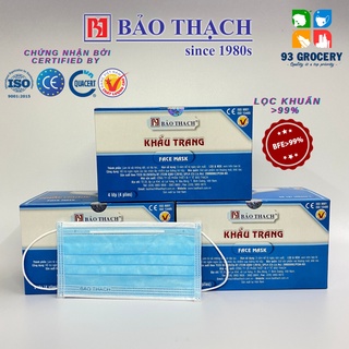 Hộp khẩu trang y tế 4 lớp Bảo Thạch kháng khuẩn màu xanh hộp 50 cái