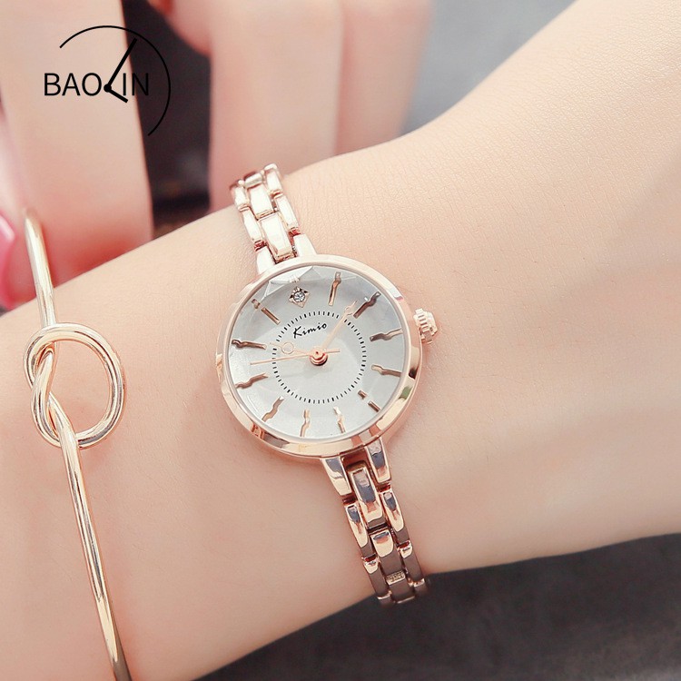 Đồng Hồ Nữ Chính Hãng KIMIO 6221 Dây Kim Loại Sang Chảnh Cực Đẹp