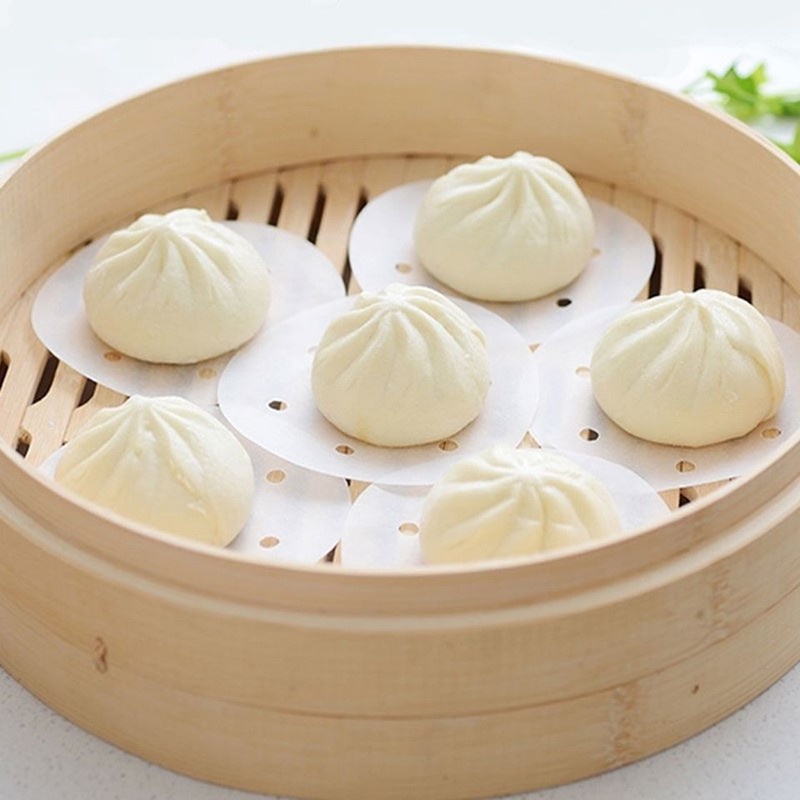 Set 10 Giấy Lót Hấp Bánh Hình Tròn Dùng Một Lần