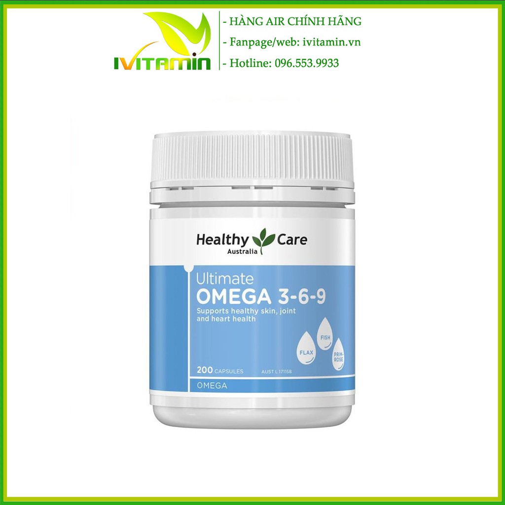 Omega 3 6 9 Healthy Care Ultimate tăng cường sức khỏe 200 viên