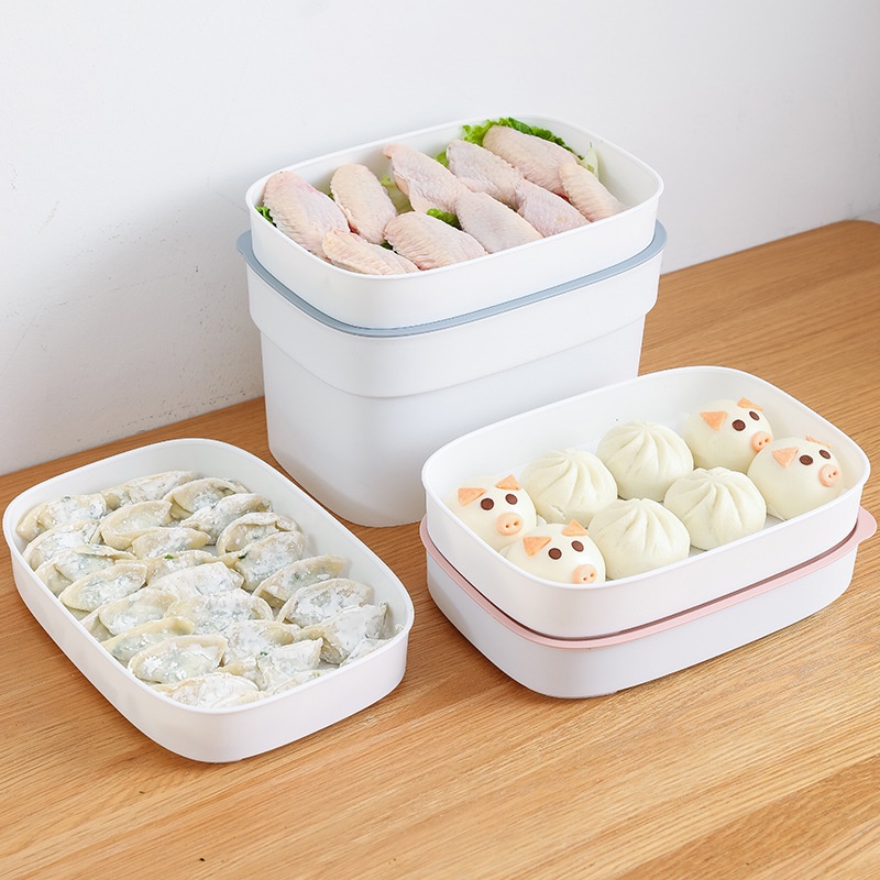 Kitchen Refrigerator Food Storage Box Dumplings Vegetable Organizer