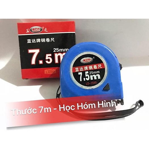 Thước LỖ BAN dây rút 7.5m  bằng thép, nhỏ gọn, bền đẹp