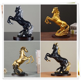 Bộ tượng ngựa Decor gốm sứ phong thuỷ Phong cách BẮC ÂU