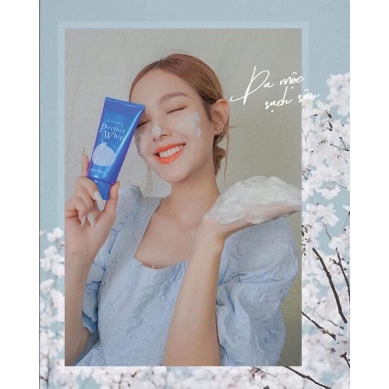 Sữa Rửa Mặt Tạo Bọt Làm Sạch Sâu Chiết Xuất Tơ Tằm Trắng Senka Perfect Whip U 120g