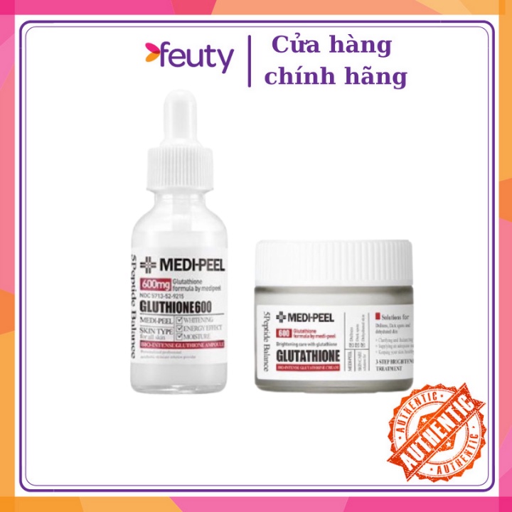 Dưỡng Trắng Da MEDI PEEL Glutathione 600 Combo Serum Và Kem Dưỡng