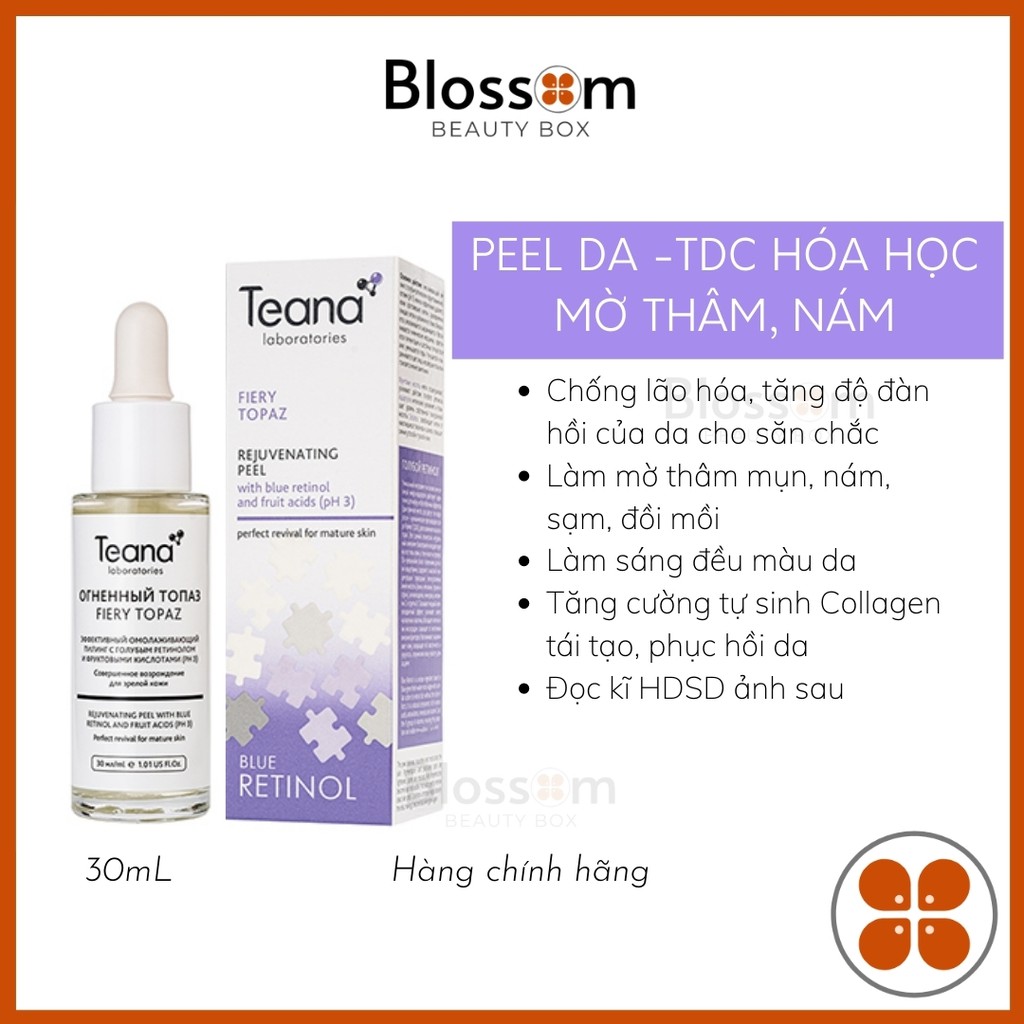 Peel da - Tẩy da chết hoá học Rejuvenating Peel Blue Retinol Teana