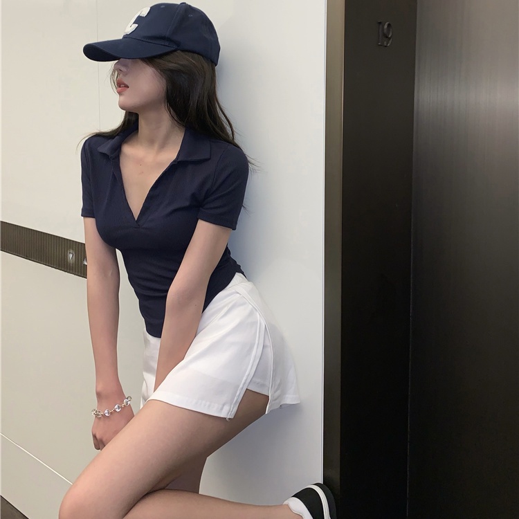 COZOK Set Áo Thun Tay Ngắn + Chân Váy Eo Cao Trẻ Trung Năng Động Cho Bạn Gái