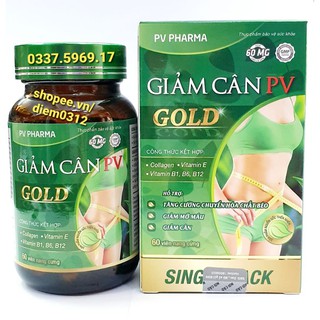 GIẢM CÂN PV - HỔ TRỢ GIẢM CÂN - GIẢM MỠ MÁU - HỘP 60 VIÊN