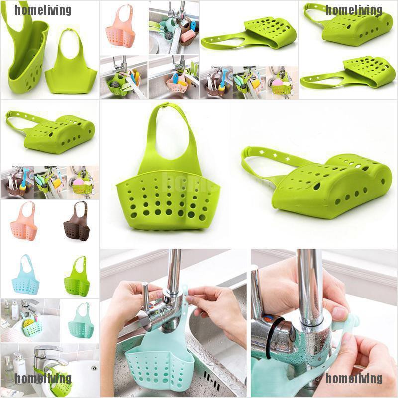 Rổ nhựa đựng xốp rửa chén treo bồn rửa tiện dụng cho nhà bếp