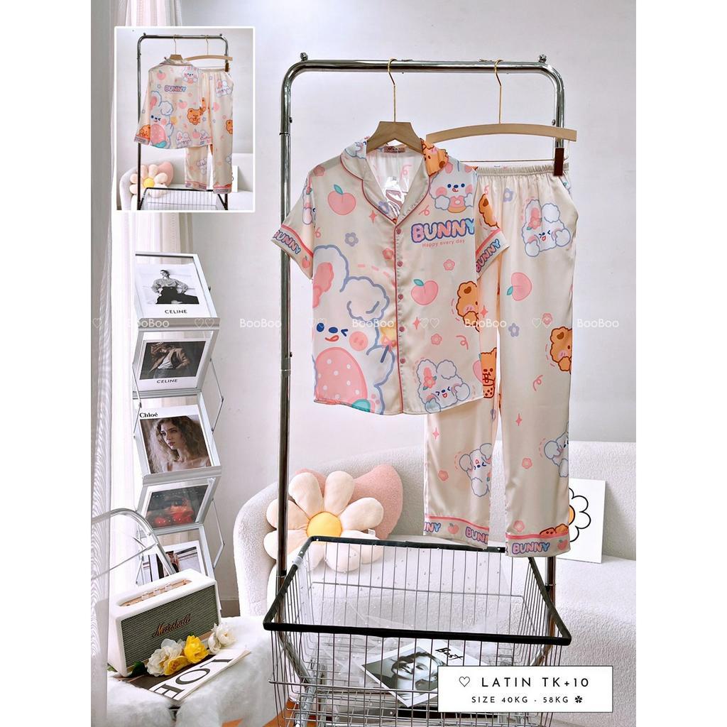 Đồ Mặc Nhà Pijama Lụa Latin TNQD thiết kế BOO 40-60kg