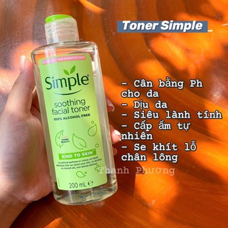 Combo Bộ dưỡng da Simple 3 món
