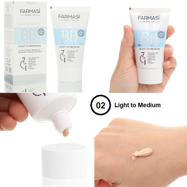 [Ver 2] Kem Trang Điểm Dưỡng Da BB 7 in 1 SPF15 Farmasi Beauty Balm Cream 50ml (1800BB) | BigBuy360 - bigbuy360.vn