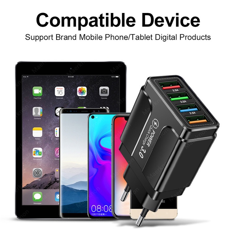 Đầu sạc nhanh 4 cổng USB 3.0 4.0 dành cho Xiaomi Tablet