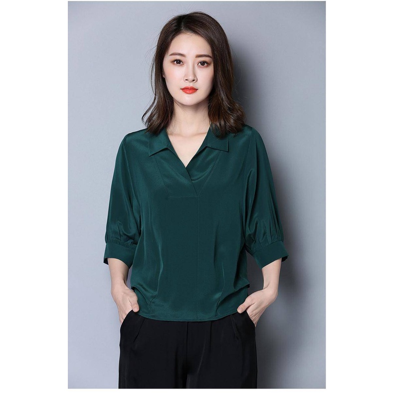 Áo Sơ Mi chiffon Dáng Rộng Thời Trang Mùa Hè Cho Phụ Nữ Trung Niên