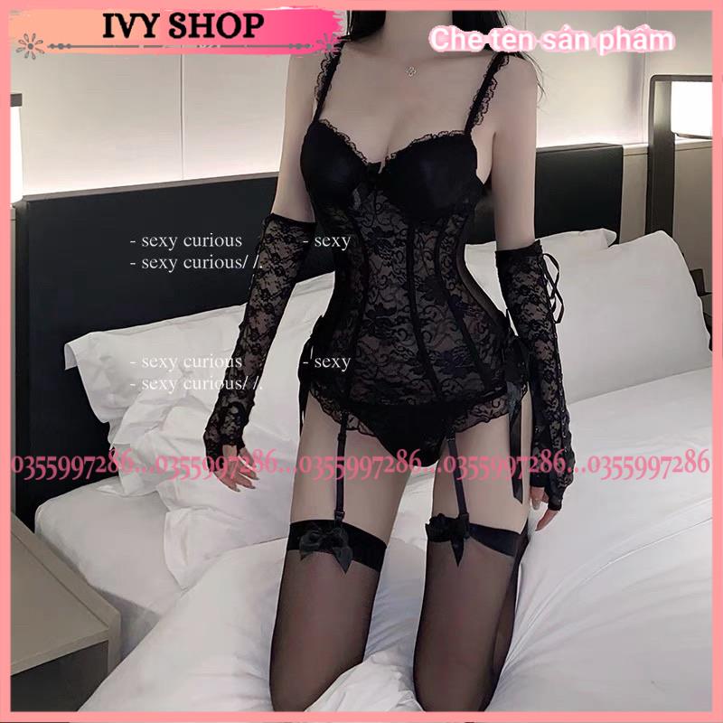 Áo Ngủ Bodysuit Có Đệm Ngực GC003 Không Kèm Kẹp Tất Corset Ren Áo + Quần Chip T | BigBuy360 - bigbuy360.vn