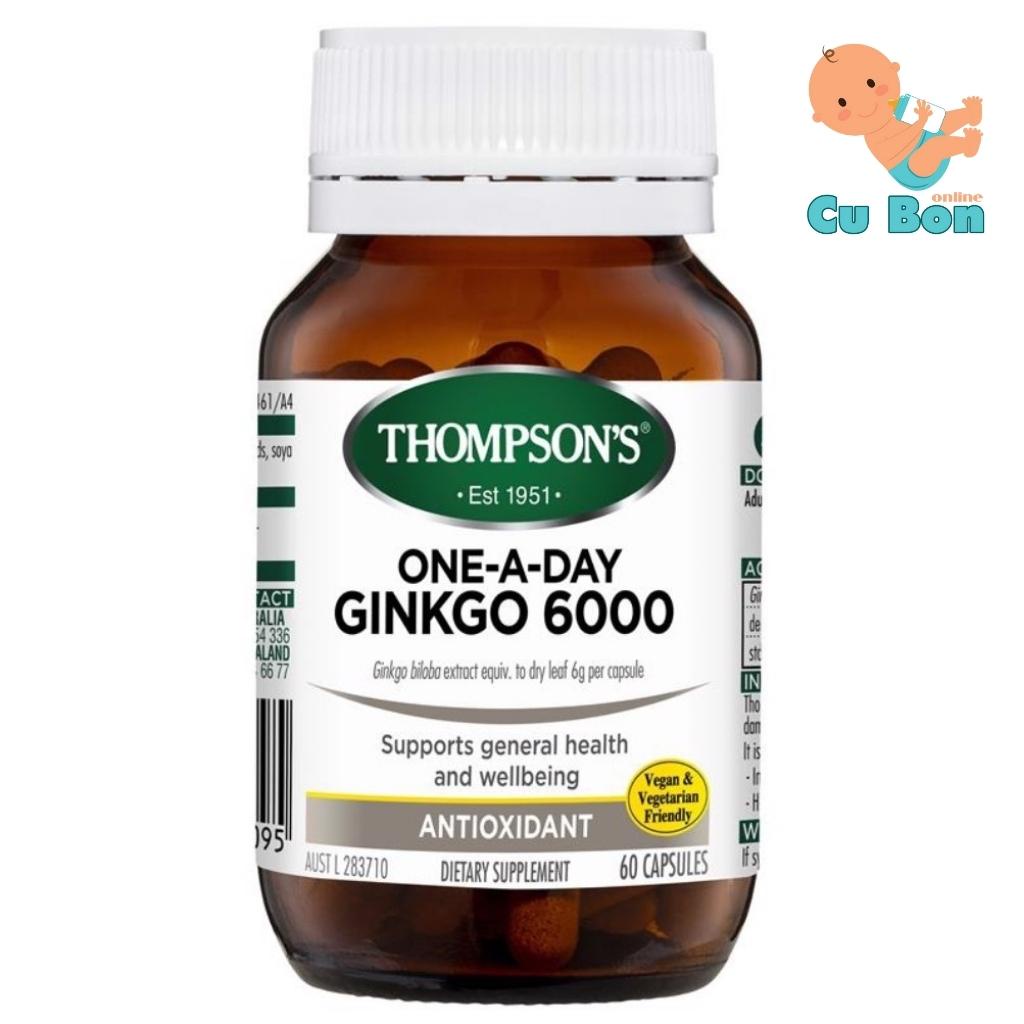 viên uống Bổ Não Hàm Lượng Cao Thompson's One A Day Ginkgo 6000mg Cho Người Lớn 60 viên của úc