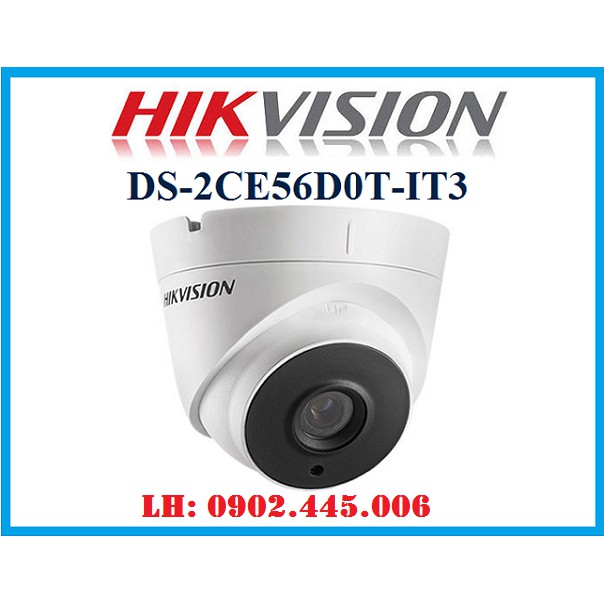 camera quan sát HD-TVI 2.0MP HIKVISION DS 2CE56D0T IT3