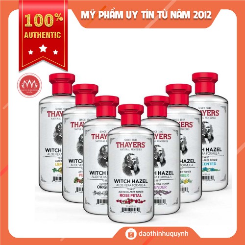 Nước hoa hồng Toner Thayers Alcohol Free Witch Hazel 355ml