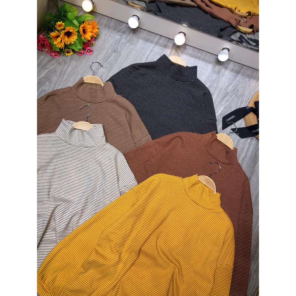 [Nhập WA12150 giảm 20k đơn 150k]-Áo phông cổ 5 PHÂN kẻ nhỏ bo tay ( kèm ảnh thật,video ) | BigBuy360 - bigbuy360.vn