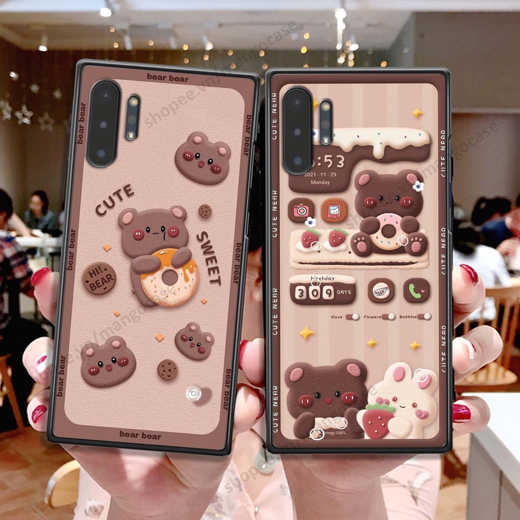 Ốp lưng Samsung Note 10 / Note 10 Plus / Note 10+ hình gấu, thỏ, đồng hồ cute dễ thương