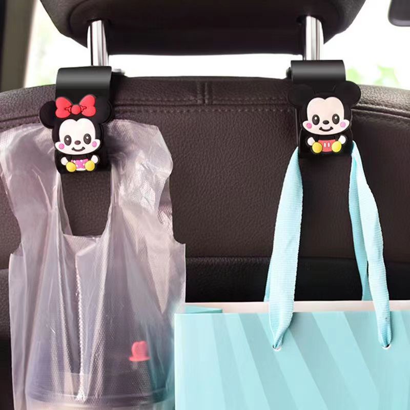 Móc treo ghế ô tô móc treo đồ ô tô nhiều móc treo đồ phụ kiện ô tô hình Mickey dễ thương