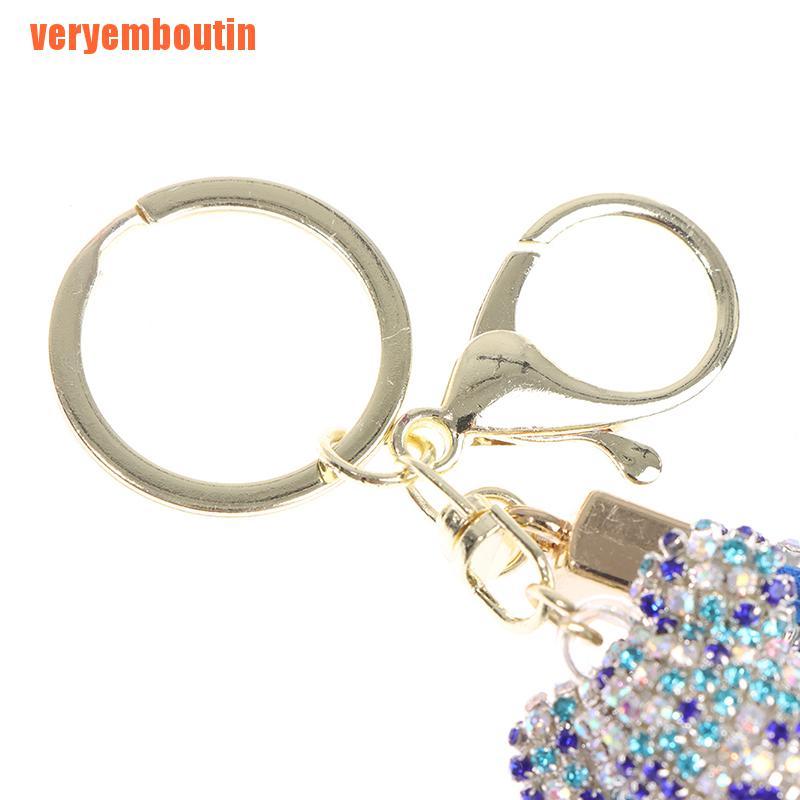 Móc Khóa Hình Gấu Đính Đá Dễ Thương