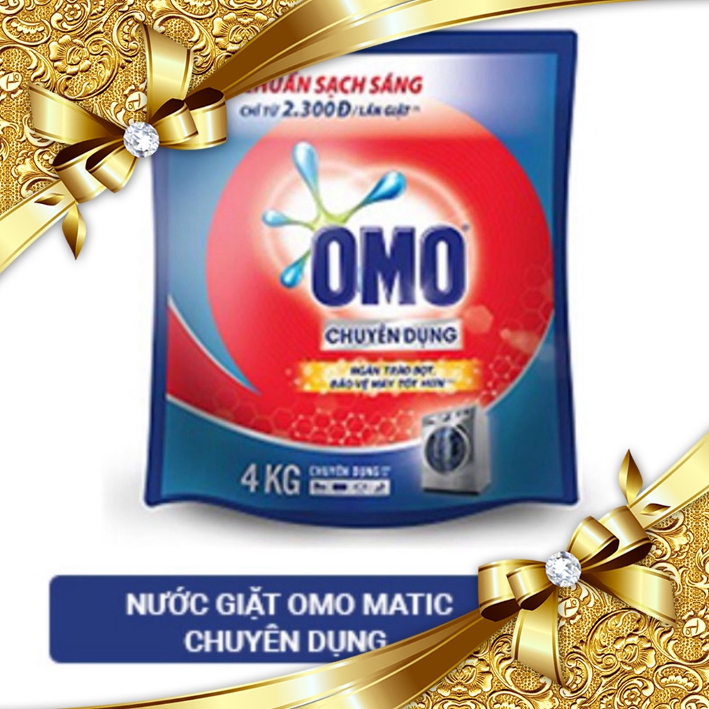 nước giặt omo chuyên dùng tro máy giặt cửa hông 4kg