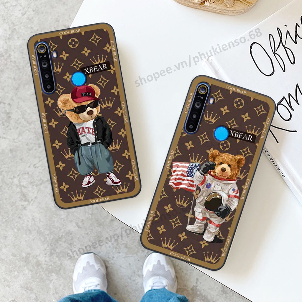 Ốp lưng điện thoại Realme 5 / 5 Pro / C3 in hình gấu bear, kaws, doremon thời trang, ốp lưng cao cấp chất lượng