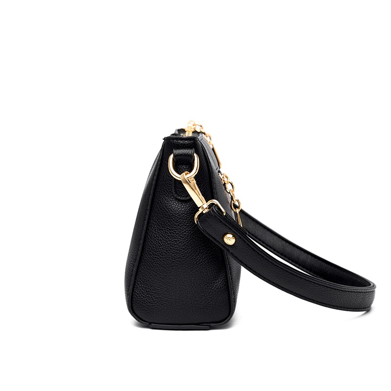 Túi Đeo Vai Hình Vuông Màu Đen Đơn Giản Có Thể Điều Chỉnh Cho Nữ